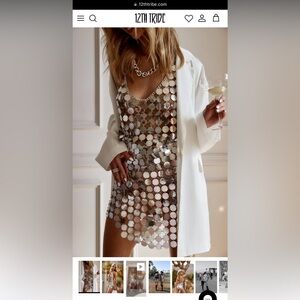 12th tribe Diana Silver Disco dress